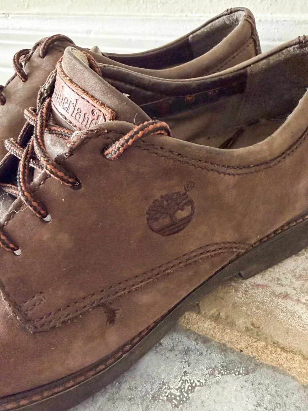 Timberland Men’s Size 10 Brown Leather Oxford Casual Shoes Lace Up